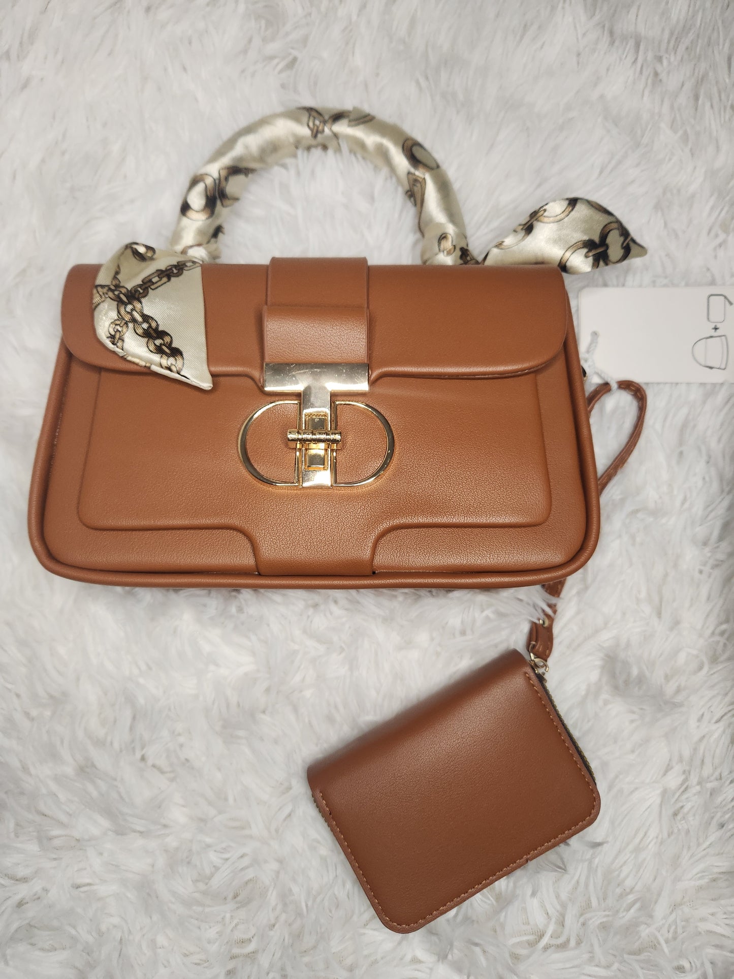 Top Handle Satchel with Matching Wallet